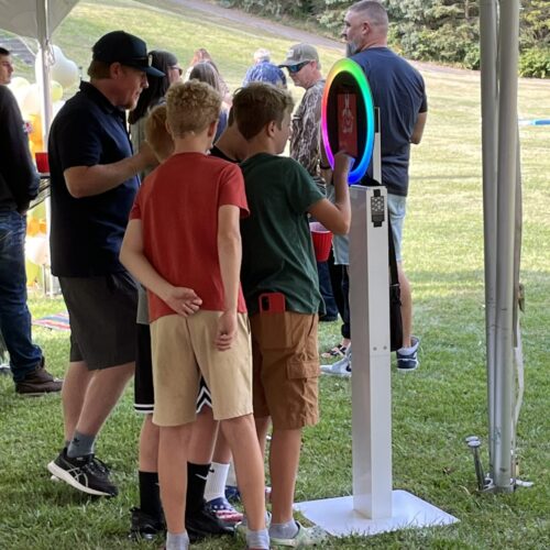 Kids at Selfie Station Kids at Selfie Station